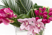 Calla Lily, Cymbidium Orchids, and Tulips