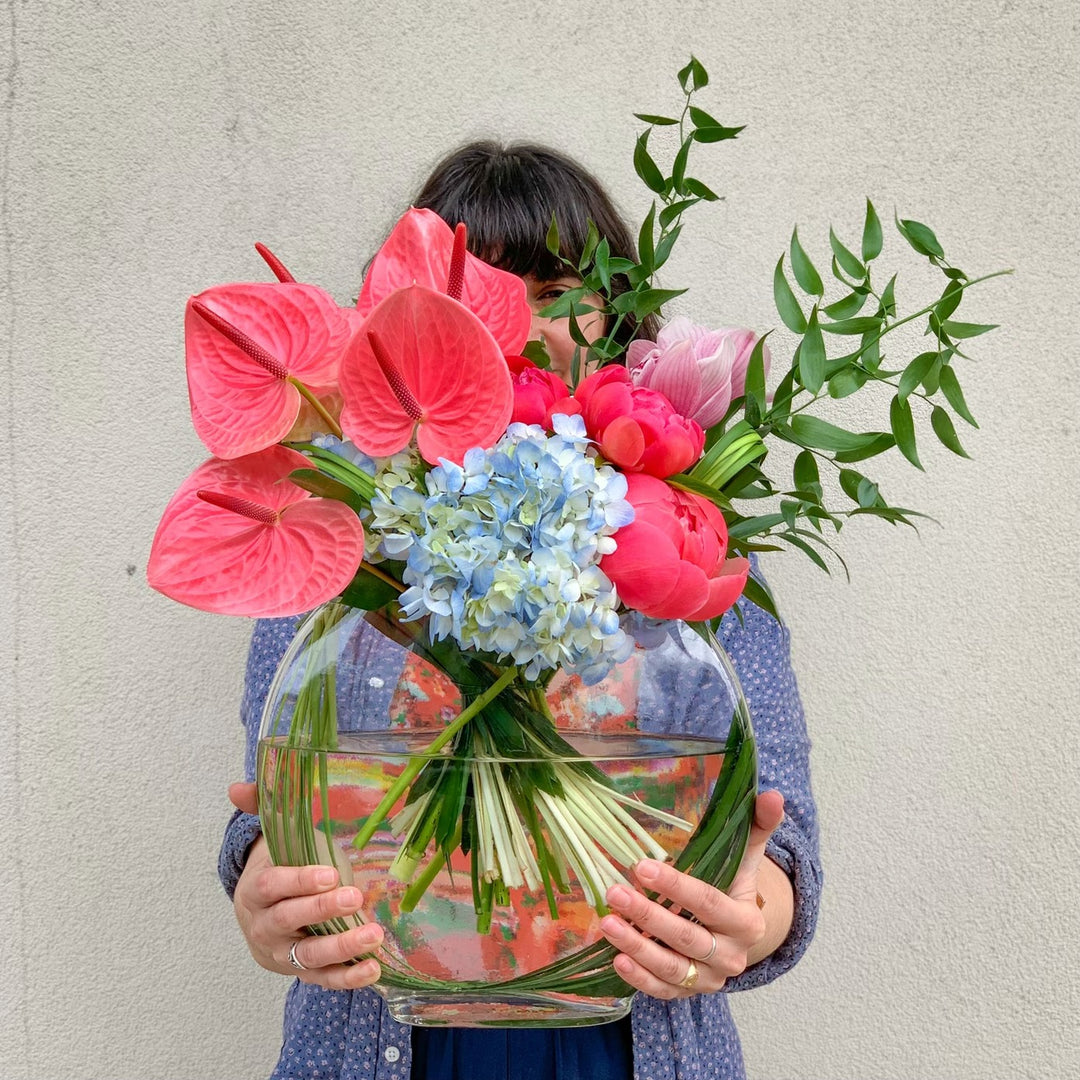 Anthurium, hydrangea, and peony