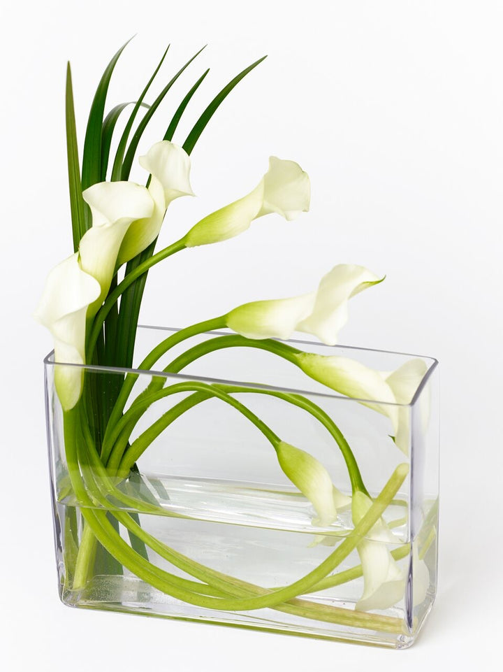 calla arrangement in vase