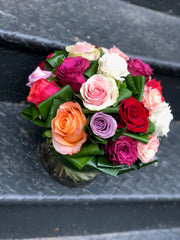 mixed colorful roses