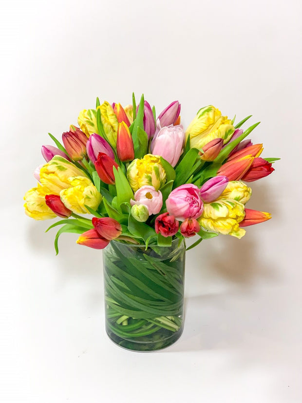 Vase Arrangement of Tulips