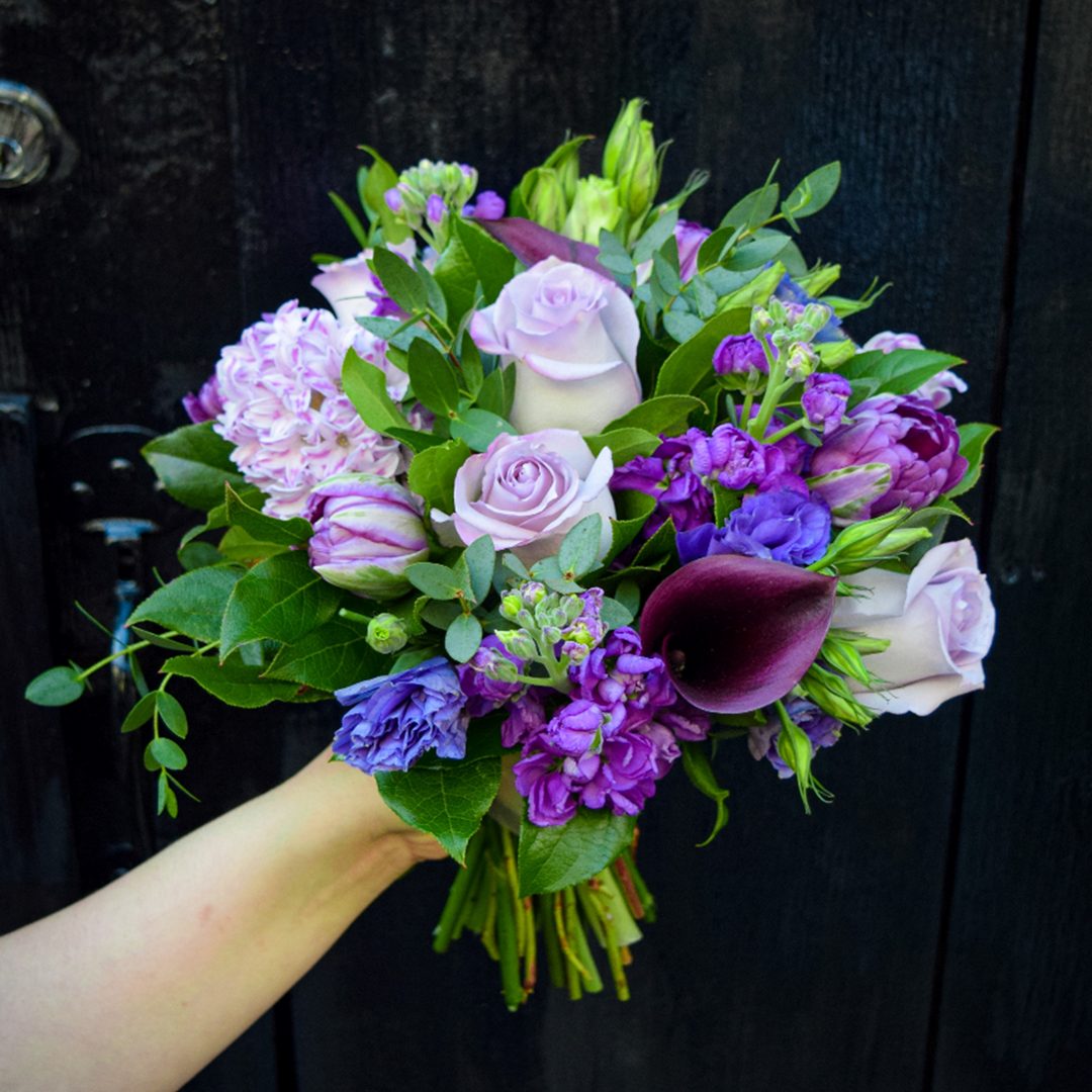 Purple Flower Bridal Bouquet