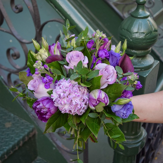 Purple Flower Bridal Bouquet